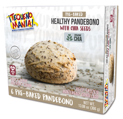 6 Pre-Baked Healthy Pandebono with Chia Seeds
