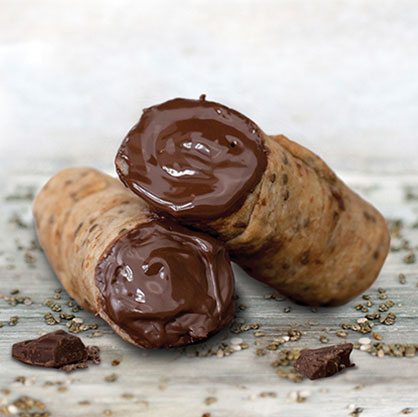 Healthy Dark Chocolate Tequeños with Chia seeds